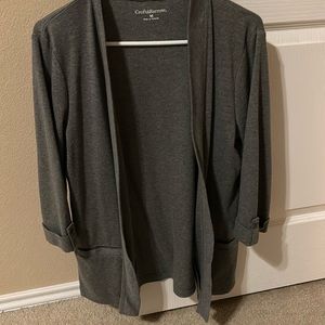 Lightweight open sweater quarter sleeve
